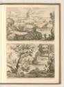Jean Pesne; Charles Macé, Bergige Küstenlandschaft; Flusslandschaft mit Jäger am Ufer sitzend, …