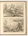 Jean Pesne; Charles Macé, Landschaft mit Badenden; Flusslandschaft mit Siedlung, Inv. Nr.: Fran…
