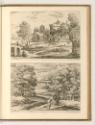 Jean Pesne; Charles Macé, Flusslandschaft mit Siedlung und Holzbrücke; Uferlandschaft mit Ruder…