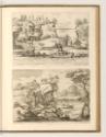 Jean Pesne; Charles Macé, Uferlandschaft mit beladenem Boot; Uferlandschaft mit Boot und großem…