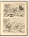 Jean Pesne; Charles Macé, Besiedelte Küstenlandschaft mit zwei Brücken; Landschaft mit Siedlung…
