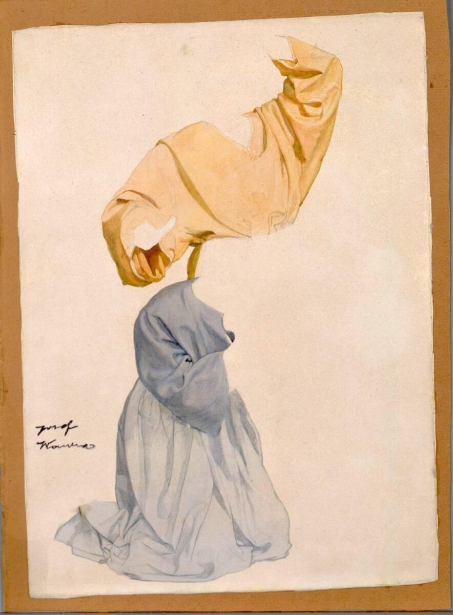 Josef Wawra, Draperiestudie, Inv. Nr.: 40987