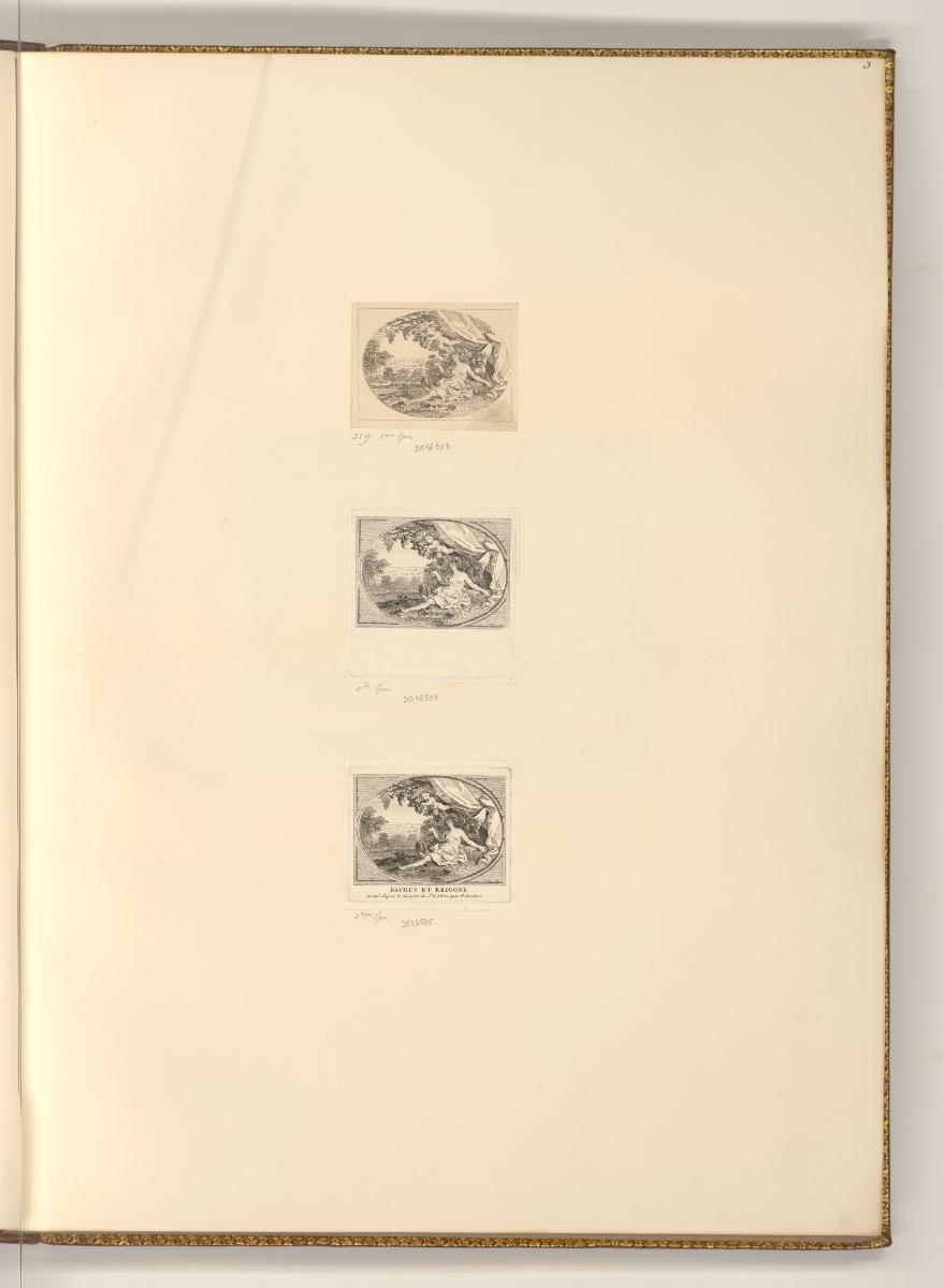 Sebastien Le Clerc, Vol. II., Bacchus und Erigone, Inv. Nr.: Frankreich nach Sektionen III/20, …