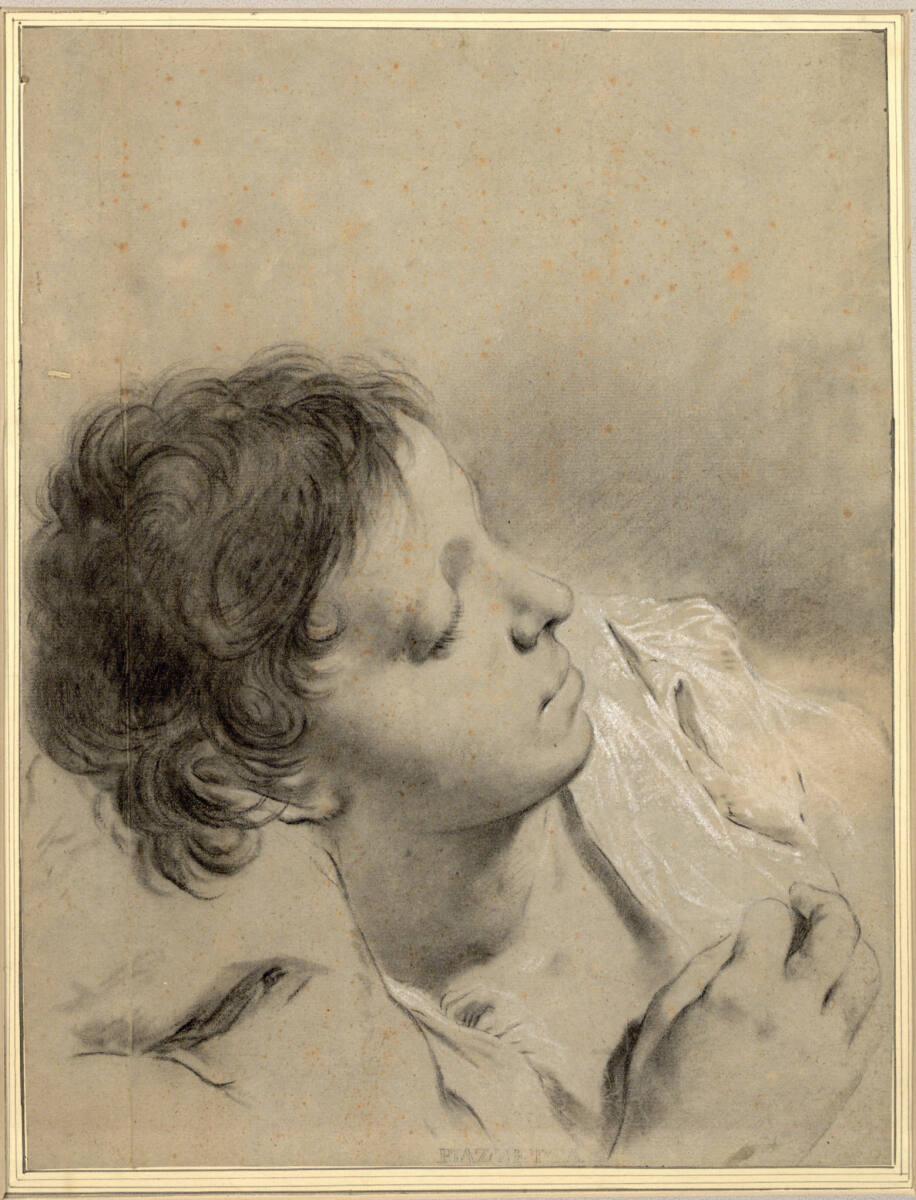 Brustbild eines schlafenden Knaben, Domenico Maggiotto
