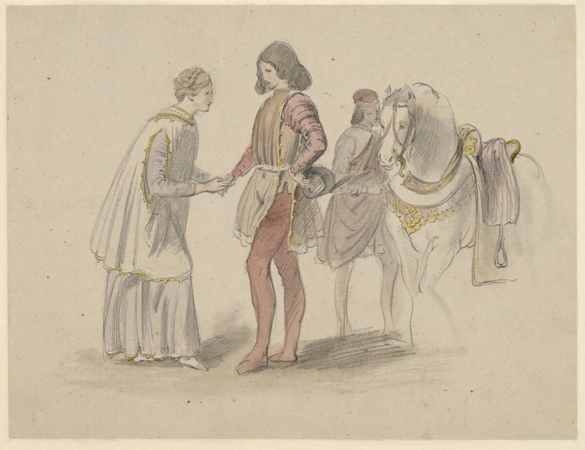 Josef Danhauser, Historisierende Gewandstudien, Inv. Nr.: 41148
