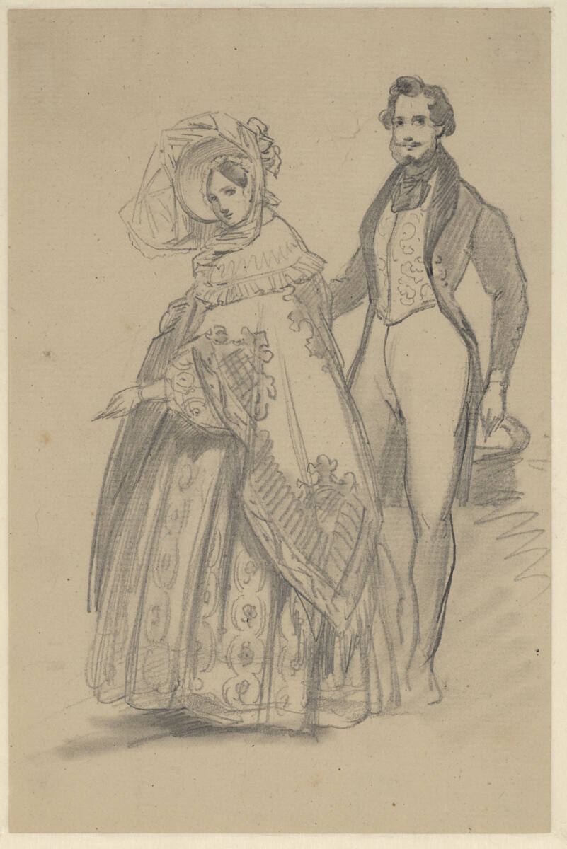 Zwei Gewandstudien, Josef Danhauser