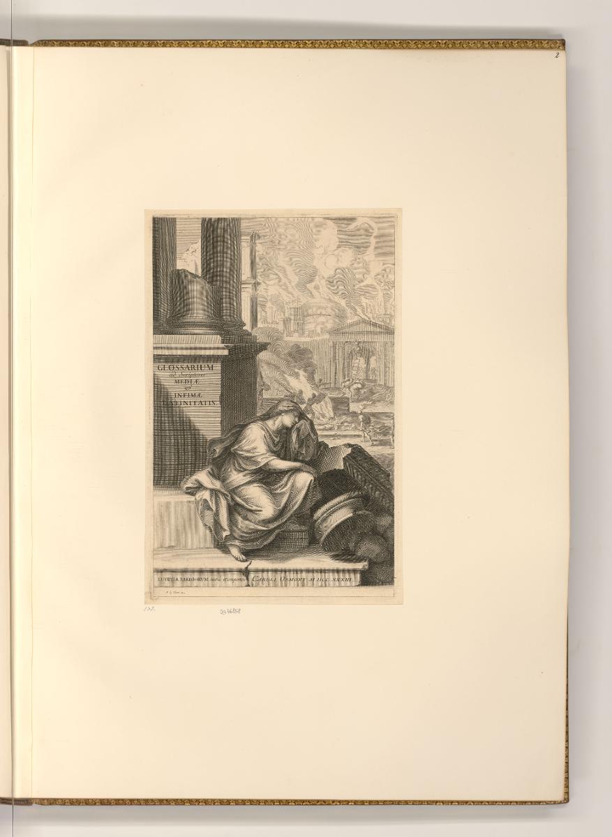 Sebastien Le Clerc, Vol. IV., Glossarium ad Scriptores mediae & infimae latinitatis (Frontispiz…