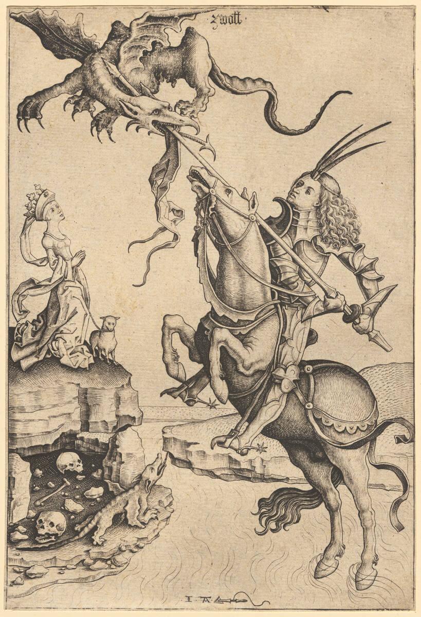 Meister IAM von Zwolle (Meister IA von Zwolle, M.m.d.Weberschiffchen/Schabeisen), Der Drachenka…
