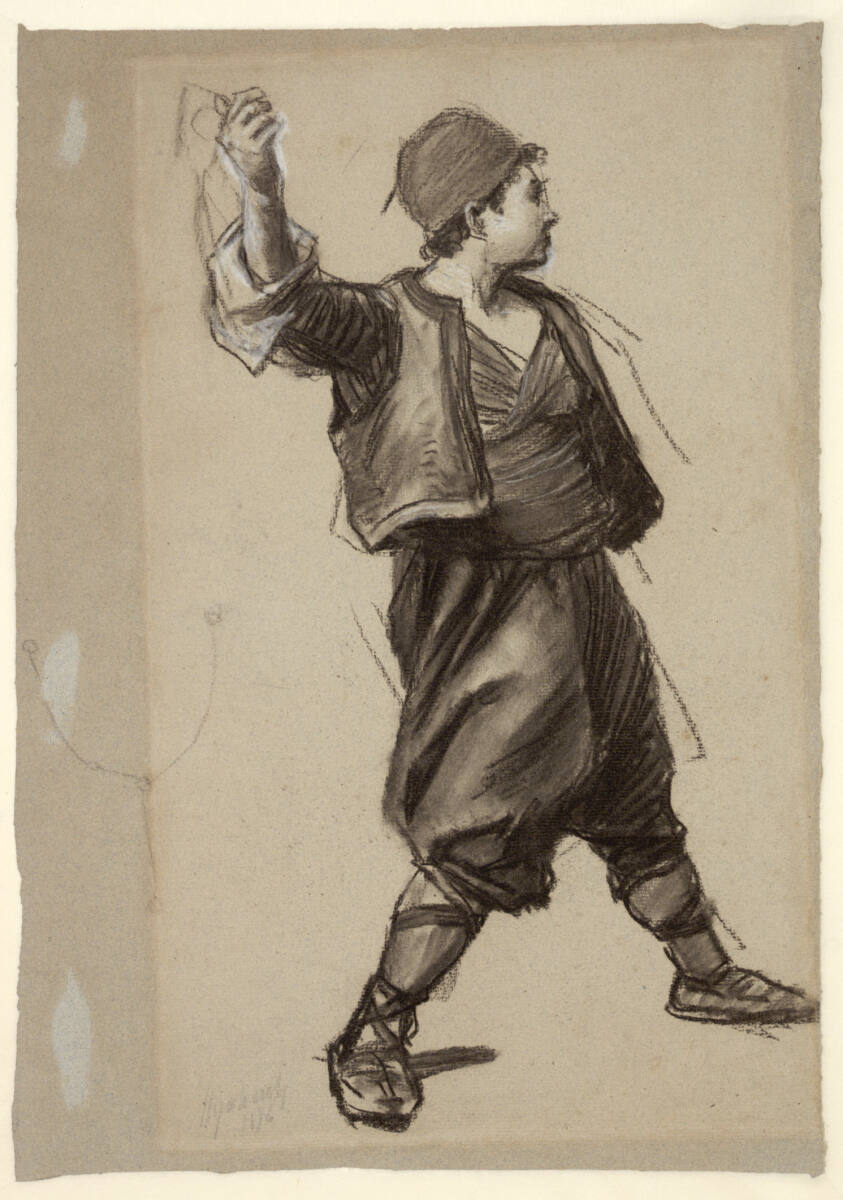 Stehender orientalischer Knabe, Felician von Myrbach-Rheinfeld, 1896