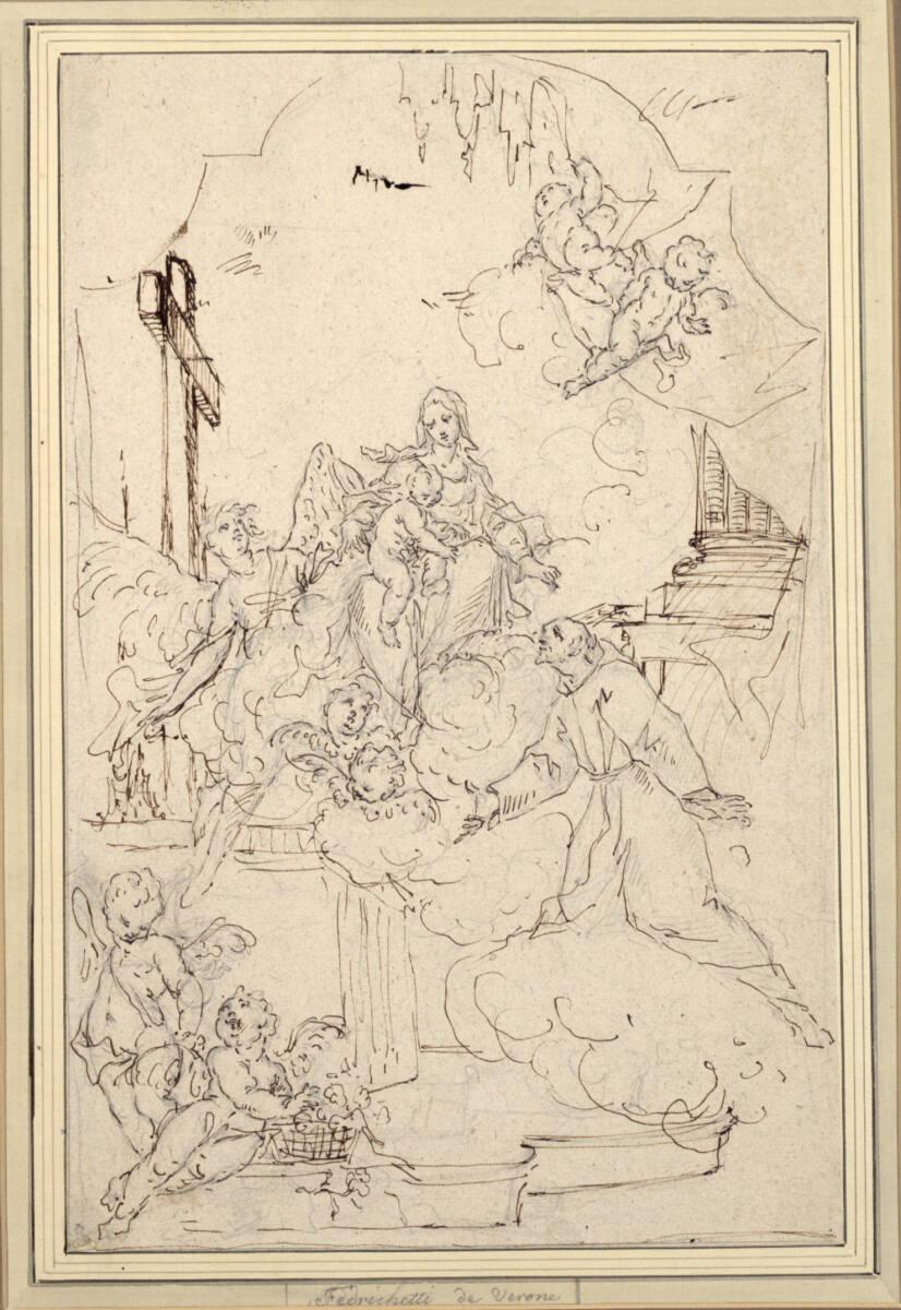 Anonym, Die Madonna erscheint dem hl. Franz von Assisi, Inv. Nr.: 1805