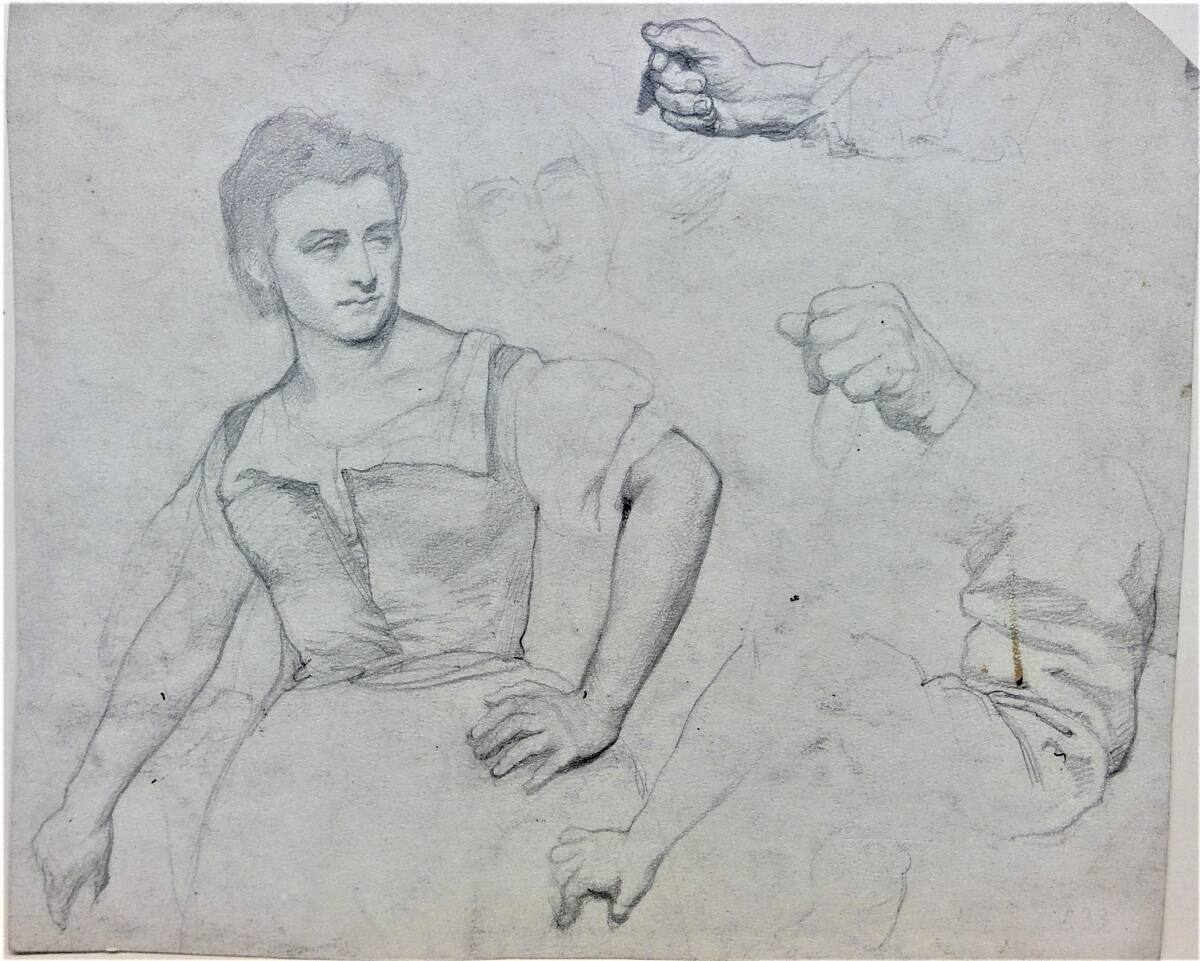 Studienblatt mit Mädchen, Cecil van Haanen
