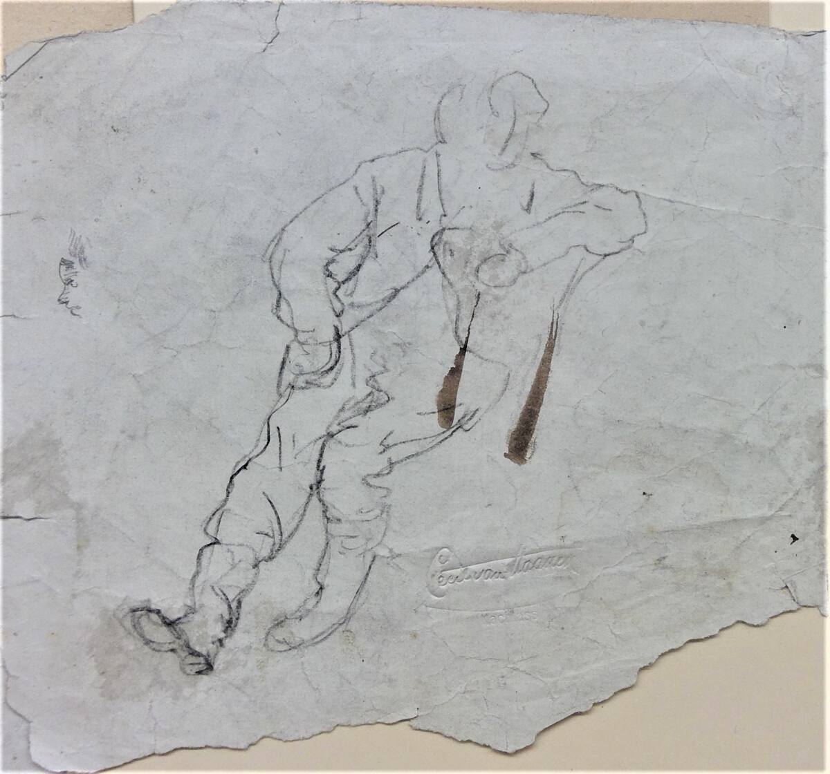 Studienblatt zu Sitzendem, Cecil van Haanen