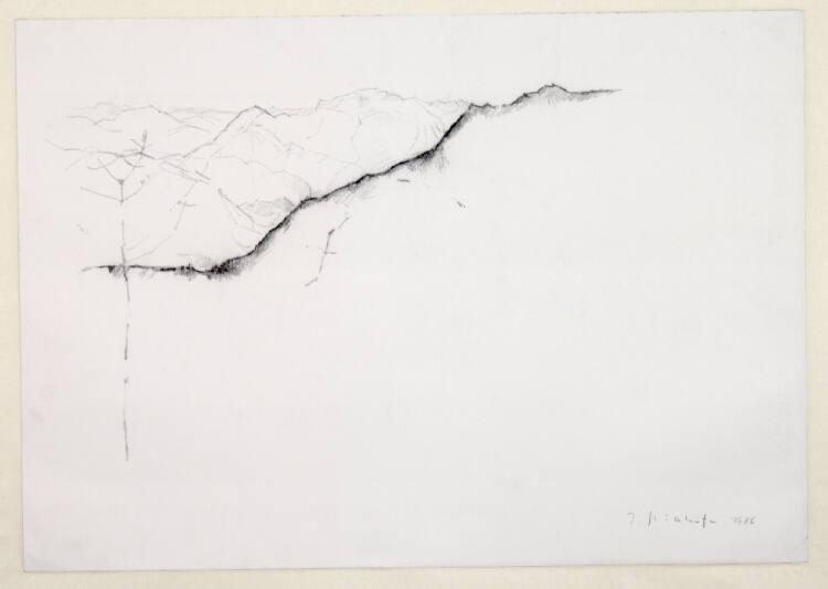 Josef Pillhofer, Bergsilhouette mit hoher Veitsch, Inv. Nr.: 41485