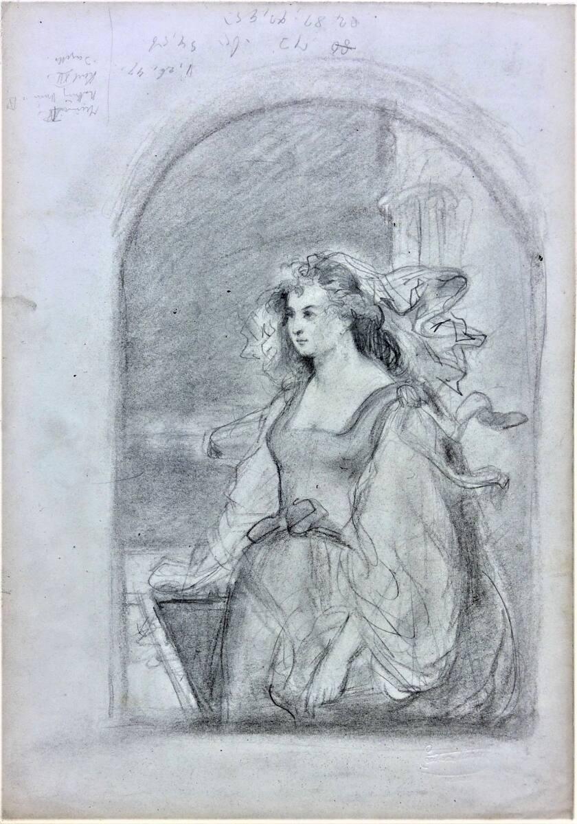 Cecil van Haanen, Mädchen mit wehendem Schleier, Inv. Nr.: 31980r