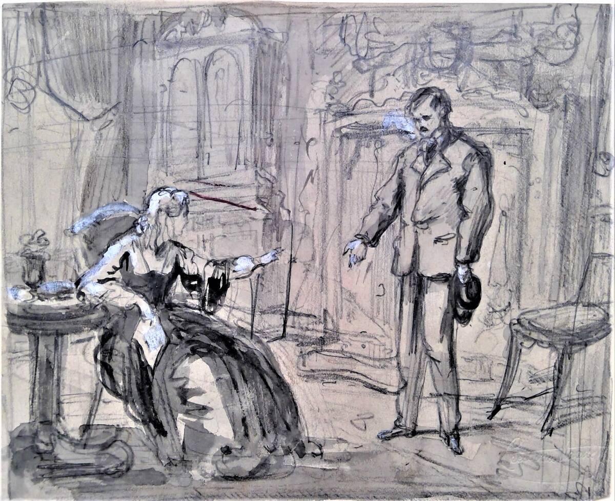 Cecil van Haanen, Dame mit Brief und Herr, Inv. Nr.: 32094r