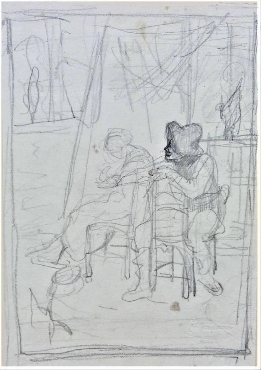 Cecil van Haanen, Maler und Modell im Atelier, Inv. Nr.: 32145