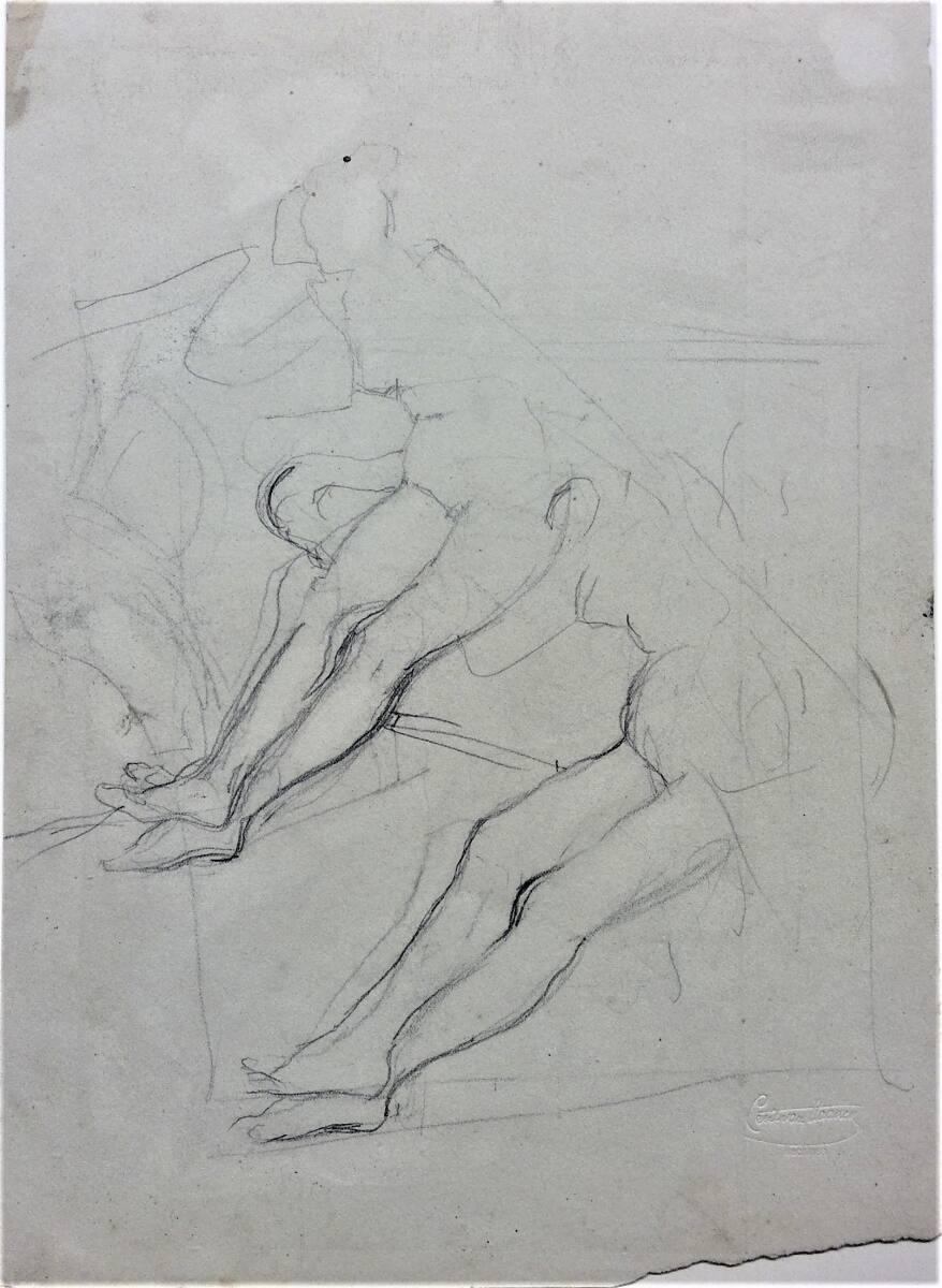 Cecil van Haanen, Studienblatt mit weiblichen Beinen, Inv. Nr.: 31728