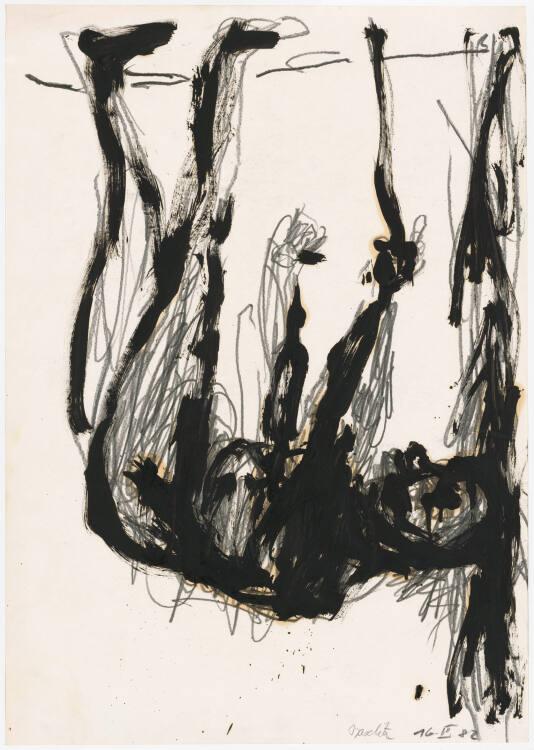 Georg Baselitz, Gebückter mit Stock, Inv. Nr.: 48522