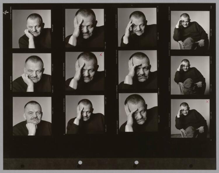 Gerhard Heller, Kontaktbogen mit Portraits von Alfred Hrdlicka, Inv. Nr.: Foto2022/14
