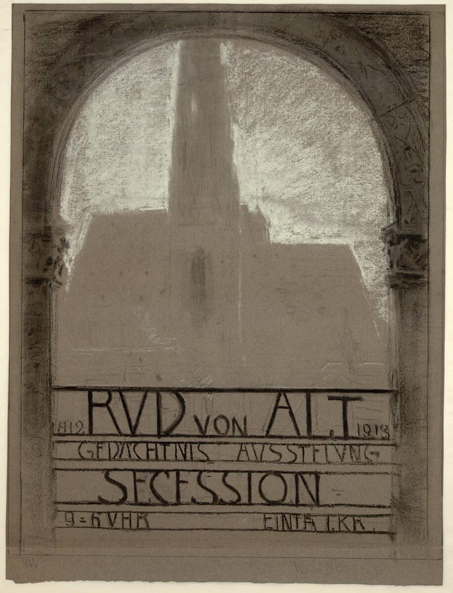 Ludwig Rösch, Plakatentwurf für die Rudolf Alt Gedächtnisausstellung in der Secession, Inv. Nr.…