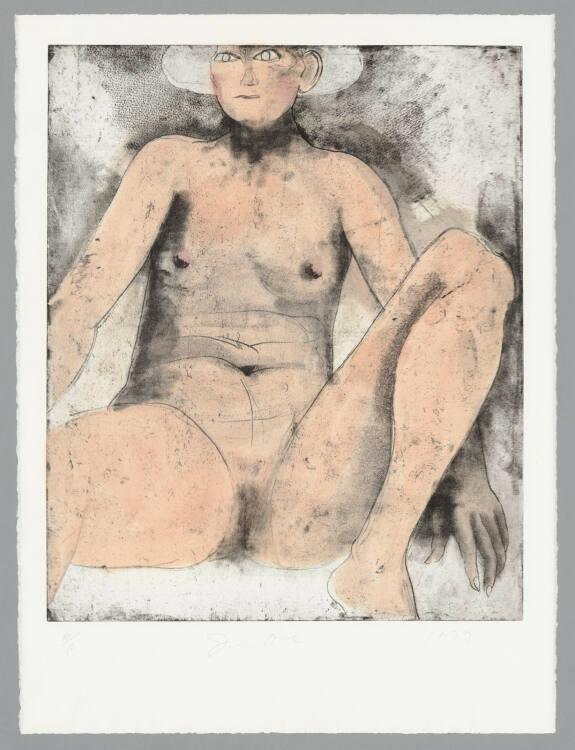 Jim Dine , Eight Sheets From An Undefined Novel, State II:  Etching Lesson, Inv. Nr.: DG2022/12…