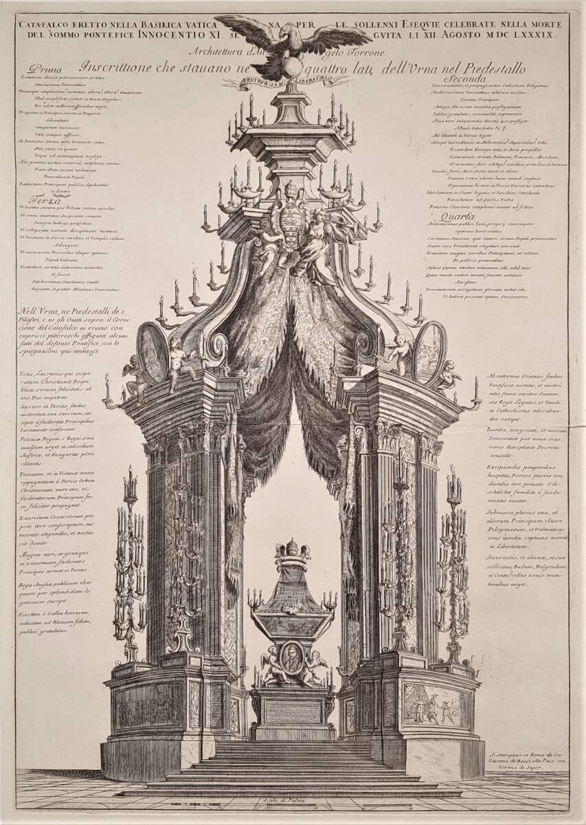 Anonym, Trauergerüst für Papst Innozenz XI. am 20. August 1689 im Petersdom in Rom, Inv. Nr.: D…