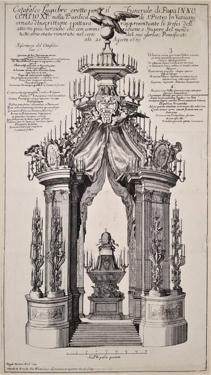Anonym, Trauergerüst für Papst Innozenz XI. am 20. August 1689 im Petersdom in Rom, Inv. Nr.: D…