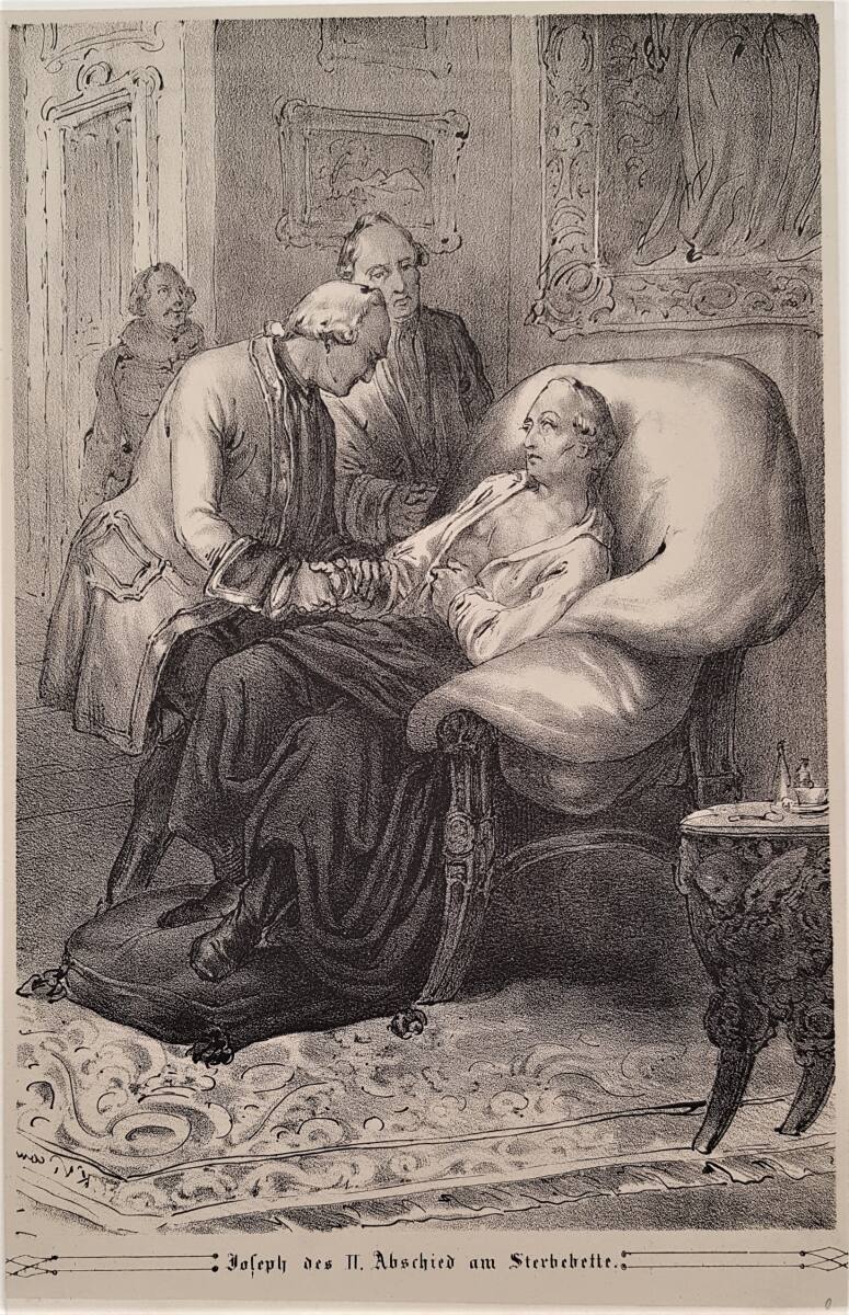 "Joseph des II. Abschied am Sterbebette.", AntonZiegler, 1846