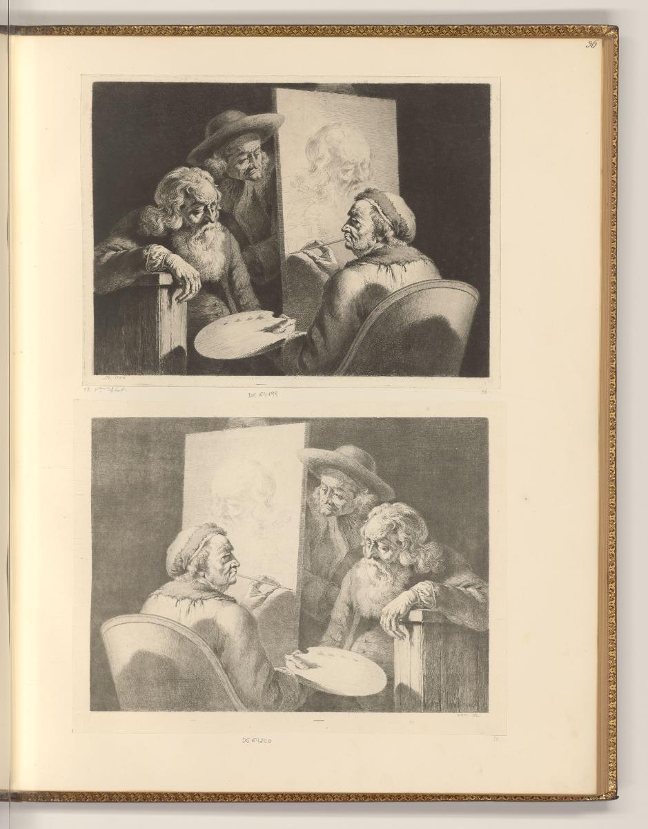 Jean Jacques Boissieu, Atelier eines Malers beim Porträtieren eines alten Mannes, Inv. Nr.: Fra…