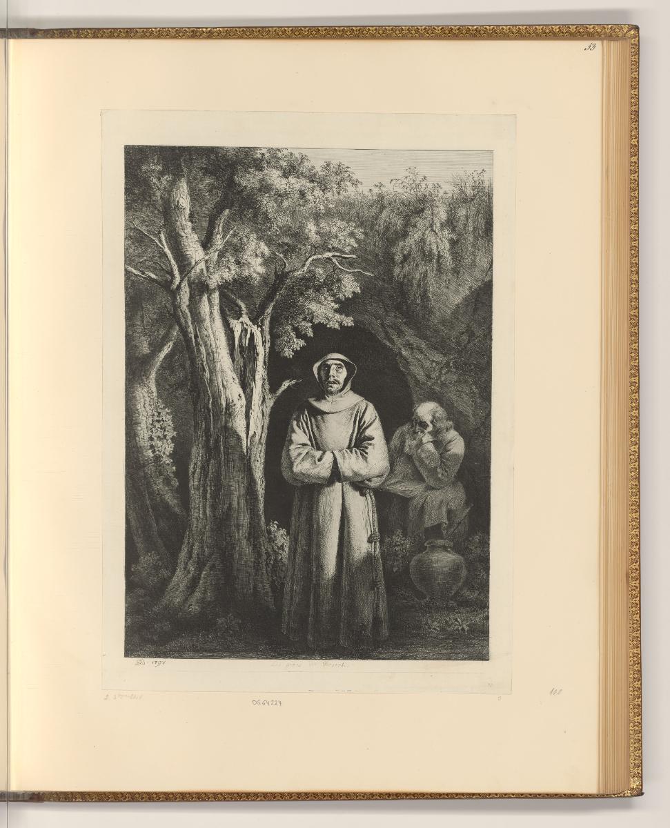 Jean Jacques Boissieu, Les pères du désert, Inv. Nr.: Frankreich nach Sektionen III/34, F/III/3…