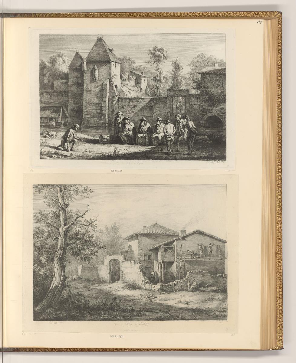 Jean Jacques Boissieu, Ancienne porte de Vaize à Lyon; Entrée du village de Lantilly, Inv. Nr.:…