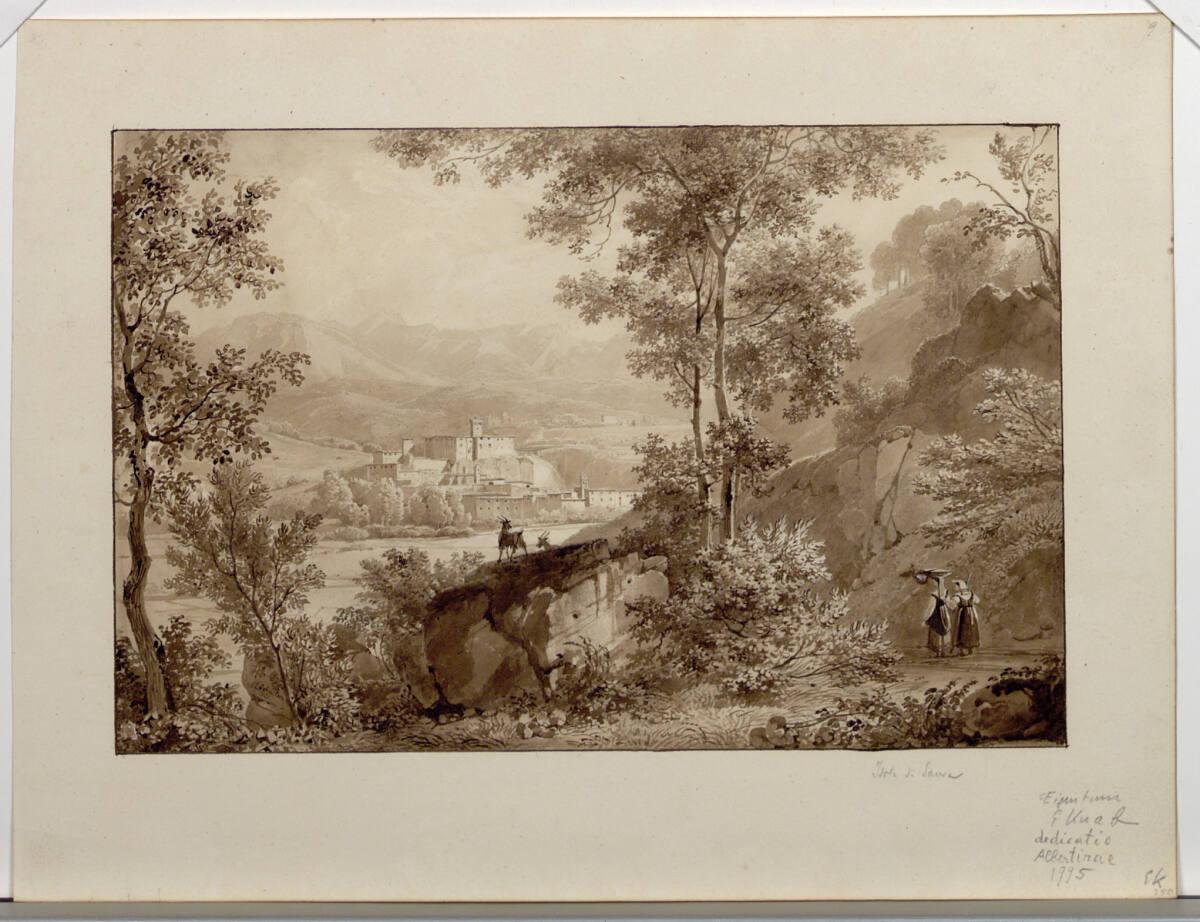 Achille-Etna Michallon, Blick auf Isola del Liri ("Isola di Sora"), Inv. Nr.: 42021