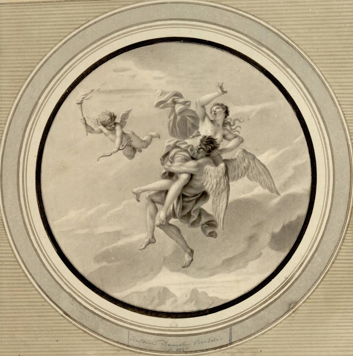 Antonio Daniele Bertoli, Raub der Orithyia (Tondo), Inv. Nr.: 1835