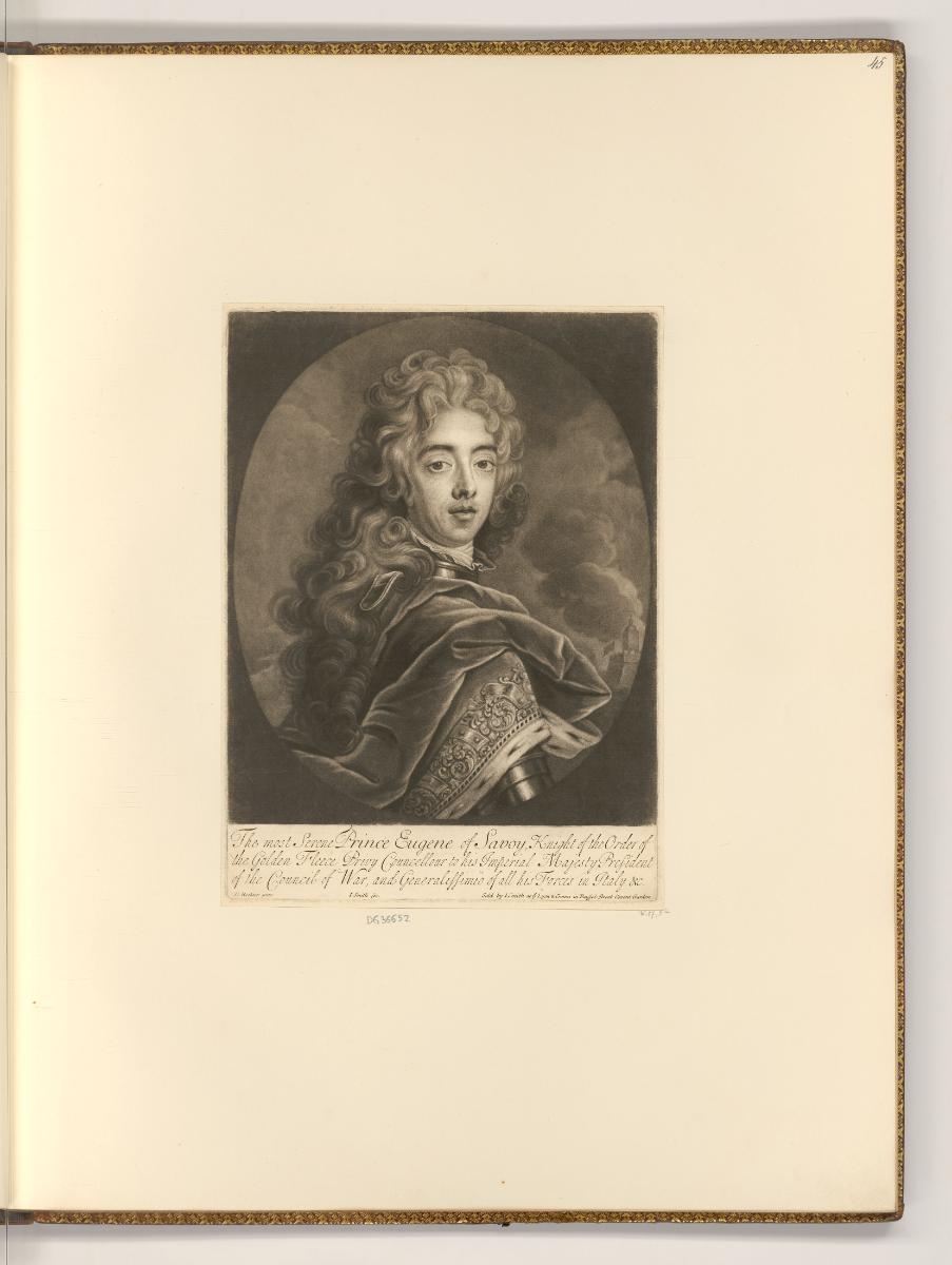 Schabblätter von John Smith, The most Serene Prince Eugene of Savoy, Inv. Nr.: England nach Sek…