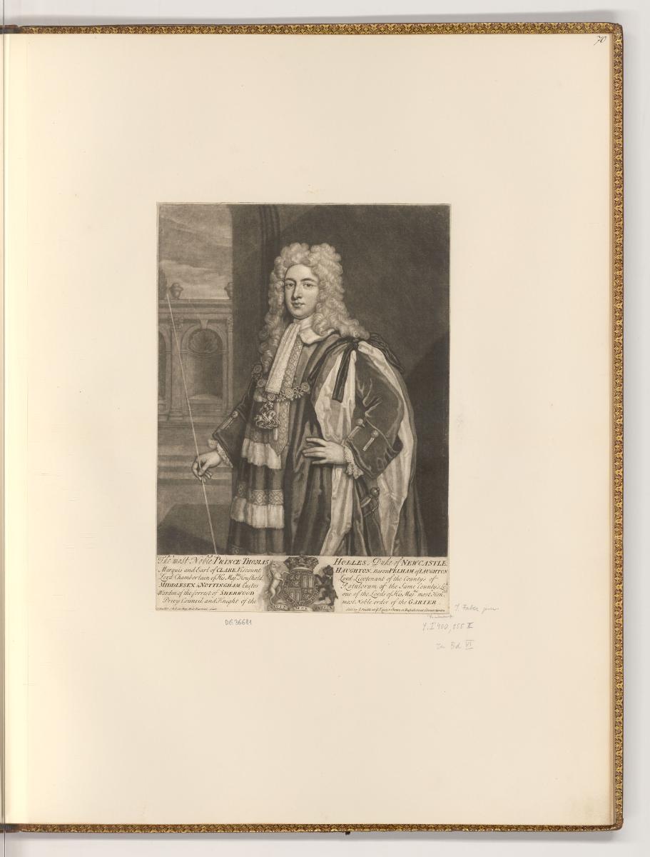 Schabblätter von John Smith, The most Noble Prince Thomas Holles, Duke of Newcastle, Inv. Nr.: …