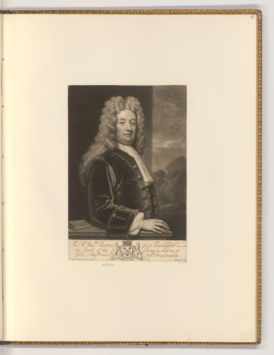 Schabblätter von John Smith, The Rt. Honble Thomas Lord Torrington, Inv. Nr.: England nach Sekt…