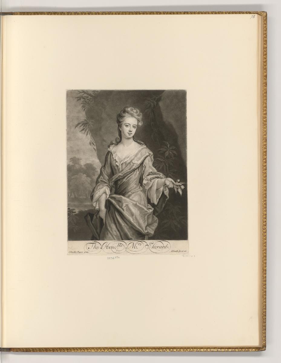 Schabblätter von John Smith, The Honble Mrs. Sherard, Inv. Nr.: England nach Sektionen I/3, E/I…