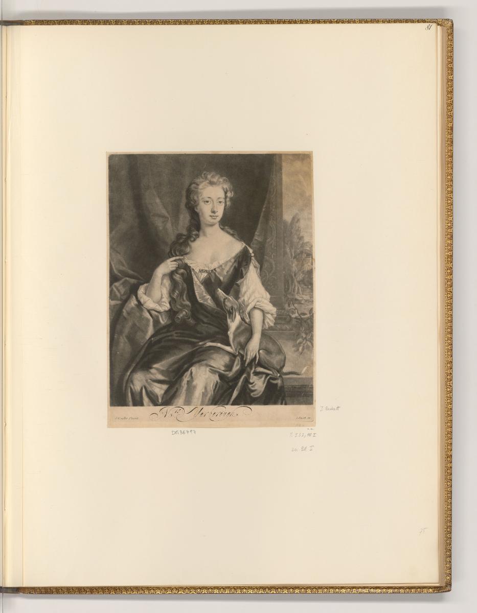 Schabblätter von John Smith, Mrs Yarborough, Inv. Nr.: England nach Sektionen I/3, E/I/3/81