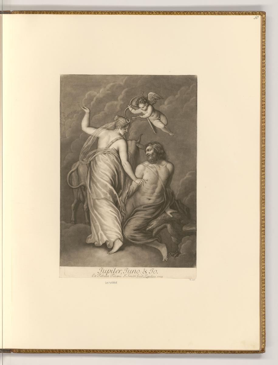 Schabblätter von John Smith, Jupiter, Juno & Io, Inv. Nr.: England nach Sektionen I/4, E/I/4/50