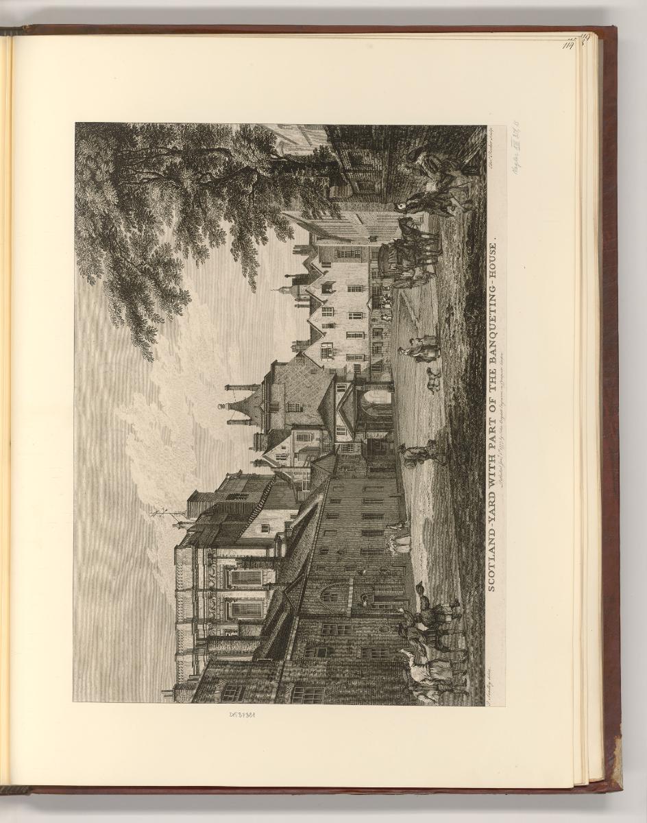 Britische Druckgrafiken des 18. Jahrhunderts, Scotland Yard with Part of the Banqueting House, …