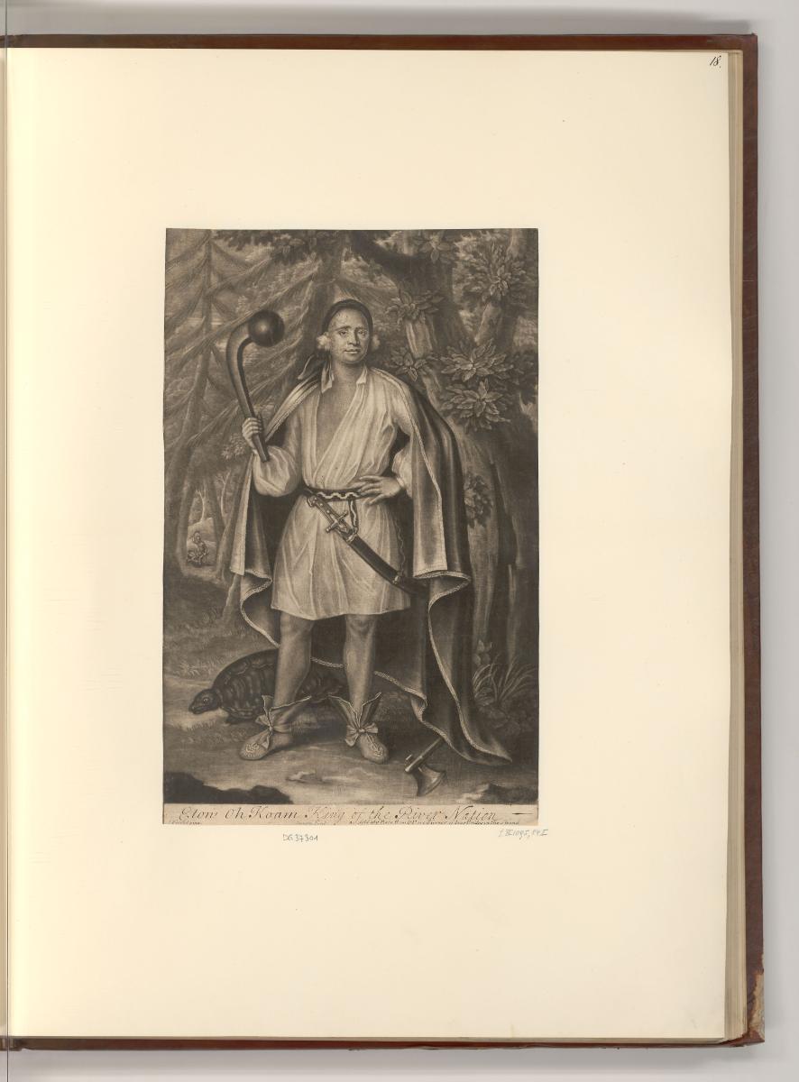 Britische Druckgrafiken des 18. Jahrhunderts, Etow Oh Koam, King of the River Nations, Inv. Nr.…