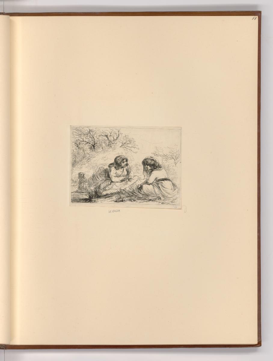 Dom. Vivant Denon, Vol. II., Landschaft mit zwei Frauen und einem Hund, Inv. Nr.: Frankreich na…