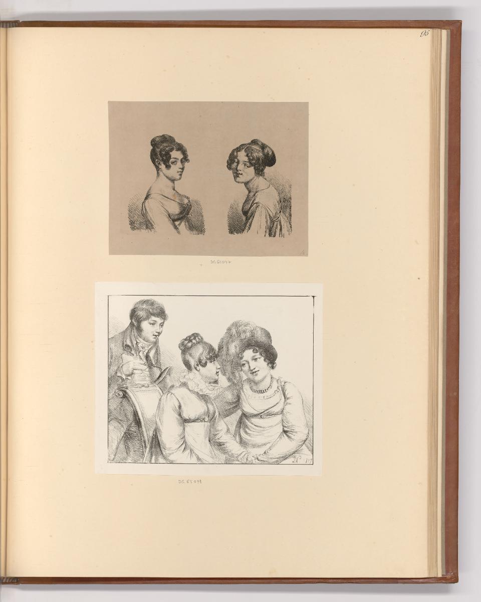 Dom. Vivant Denon, Vol. II., Zwei Frauenporträts; Zwei Frauen und ein Mann, Inv. Nr.: Frankreic…