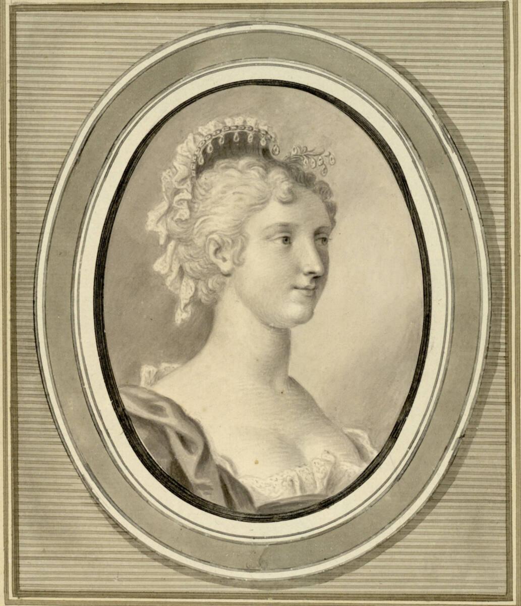 Antonio Daniele Bertoli, Bildnis einer Dame nach rechts (stehendes Oval), Inv. Nr.: 1845