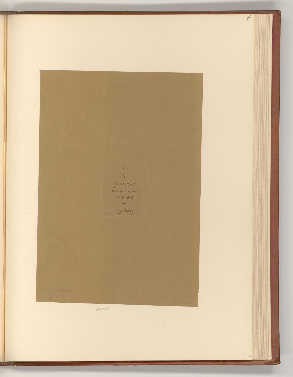 Eugène Bléry, Titelblatt, Les 4 Guirlandes Plantes dessinées sur nature Ex Fortespar Eug. Blery…