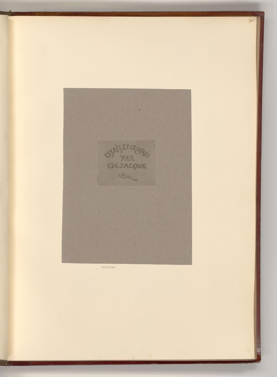 Alexandre Calame; Charles Emile Jacque; Honoré Daumier, Titelblatt, Inv. Nr.: Frankreich nach S…