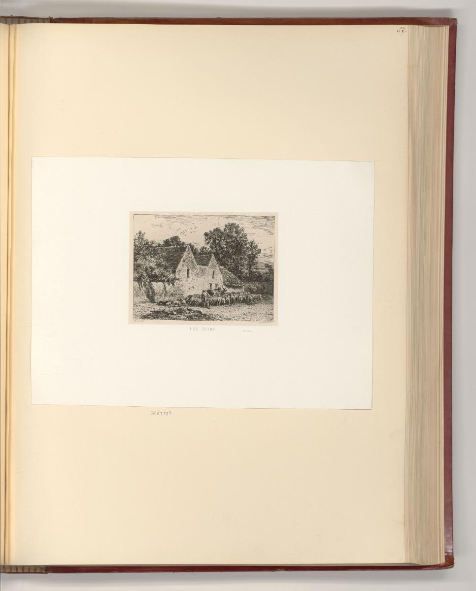 Alexandre Calame; Charles Emile Jacque; Honoré Daumier, Une Ferme, Inv. Nr.: Frankreich nach Se…