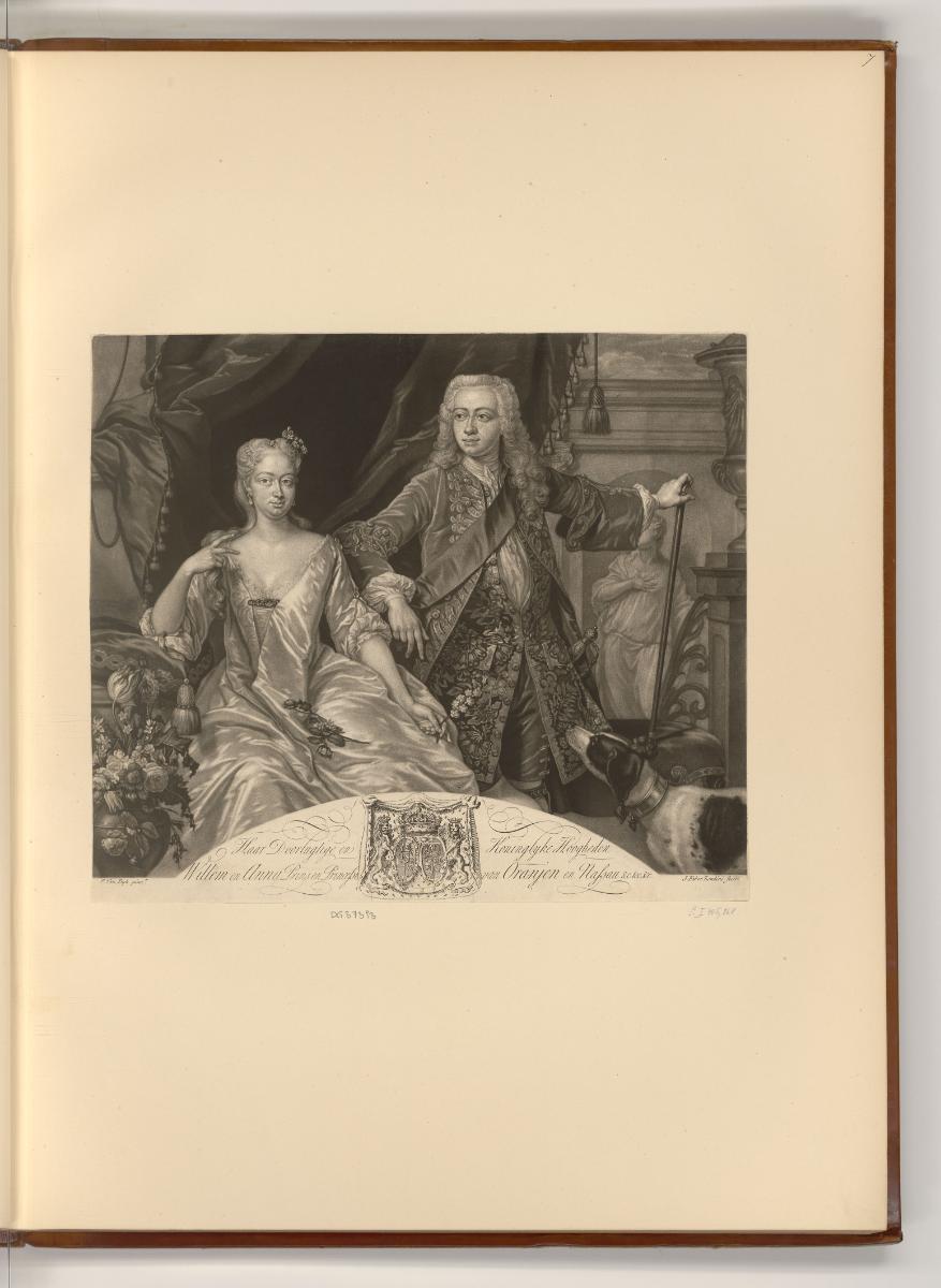 Schabblätter von John Faber, Anne, Princess of Orange, with William, Prince of Orange, Inv. Nr.…