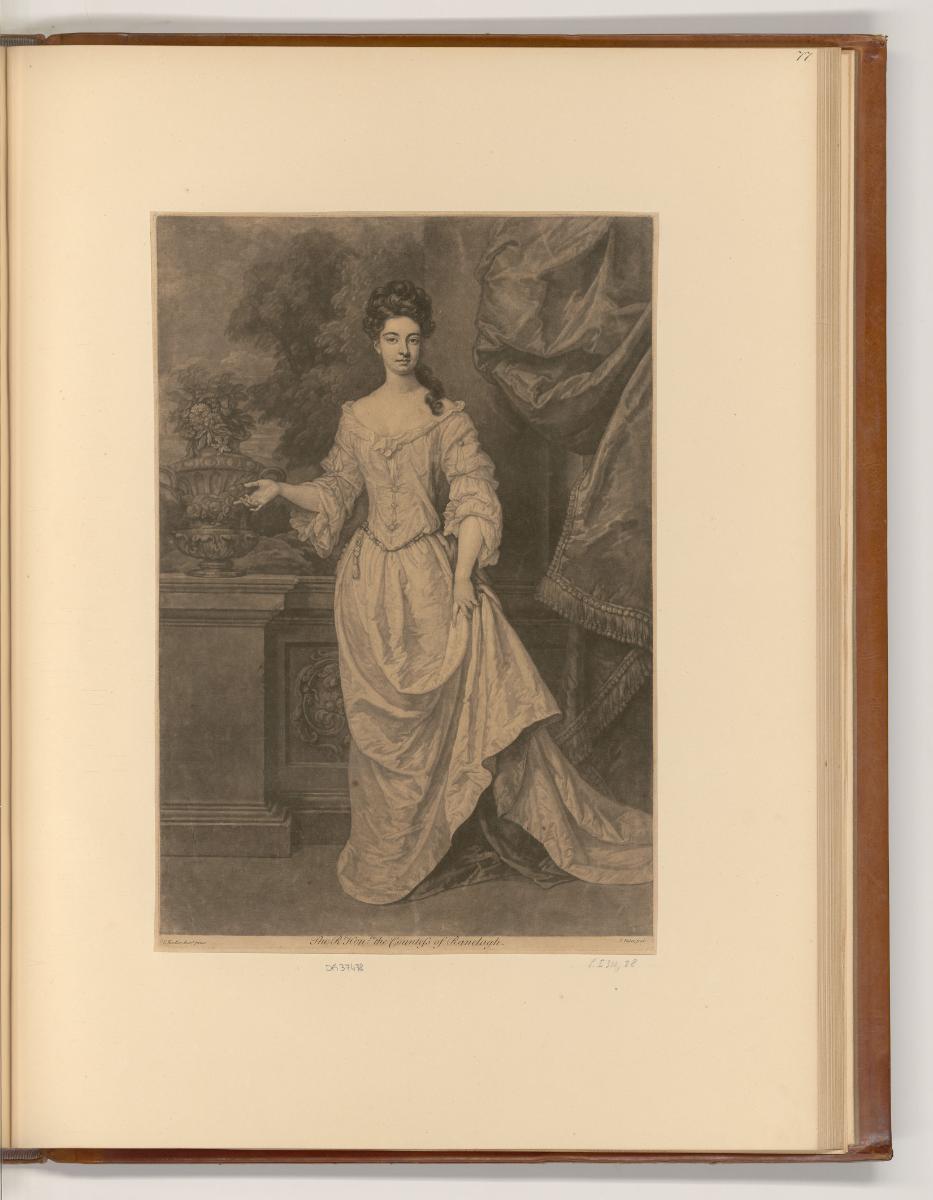 Schabblätter von John Faber, Porträt Margaret Cecil, Inv. Nr.: England nach Sektionen I/6, E/I/…