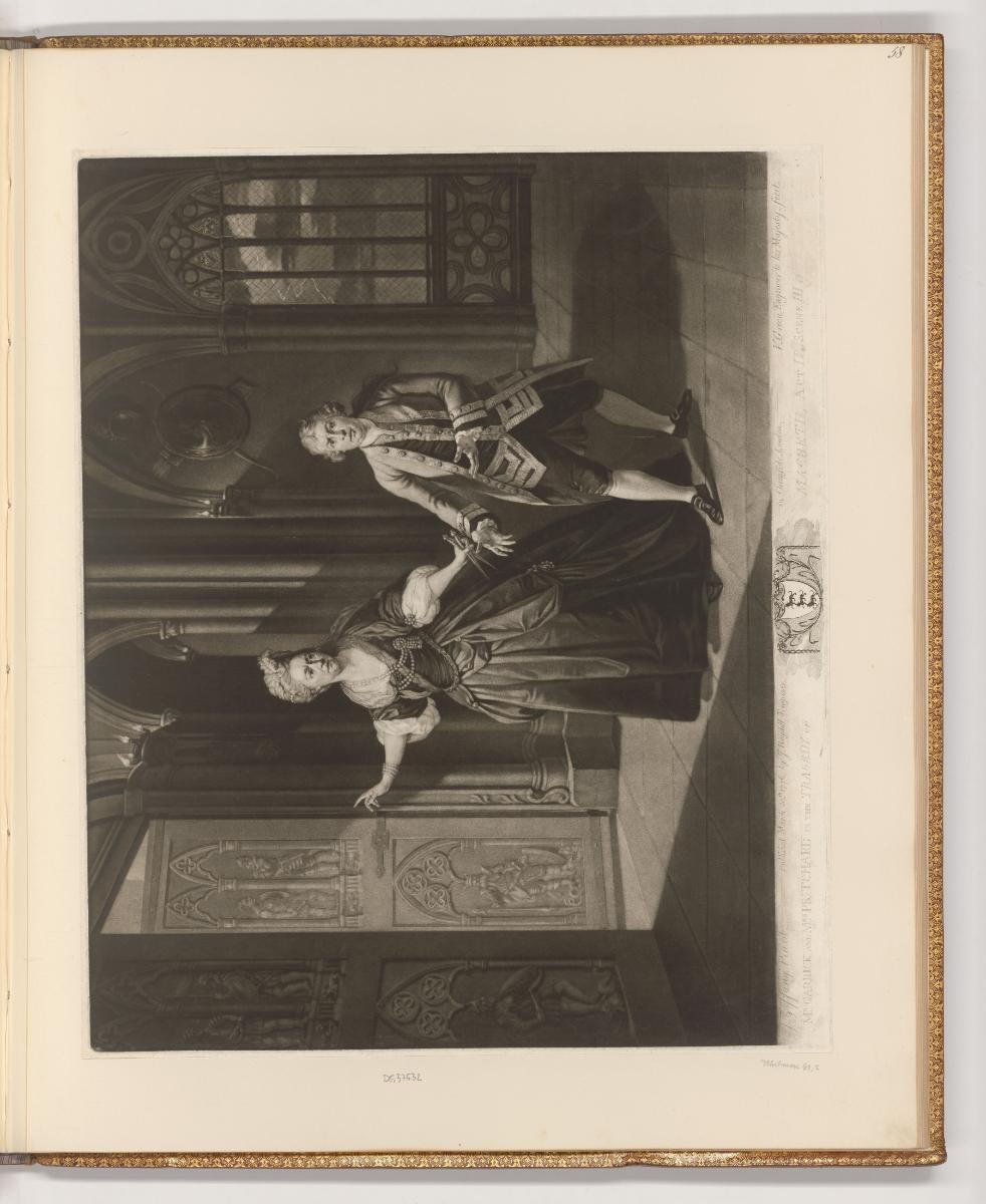 Schabblätter von Valentine Green, Mr Garrick and Mrs Pritchard in the Tragedy of Macbeth, Inv. …